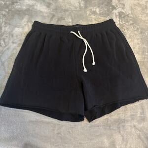 NWT Jason Scott Kelly Shorts Sz Large Black with pockets Sweat Material raw hem